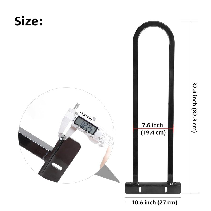 Roykaw Golf Cart Rear Seat Grab Bar Safety Bar Compatible with Club Car, EZGO, Yamaha, Universal Golf Cart Handle Grab for Back Seat, Heavy Duty Rear Seat Hand Rail