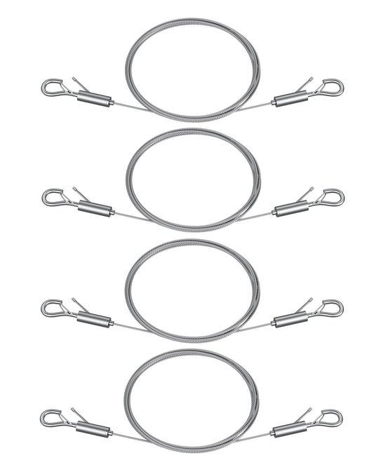 Uniclife Adjustable Picture Hanging Wire, 6.6 Feet 1/16", Picture Hanging Kit for up to 100 lbs, Heavy Duty Stainless Steel Wire Rope for Mirror Curtain Photo Frame & Art, 4 Pack
