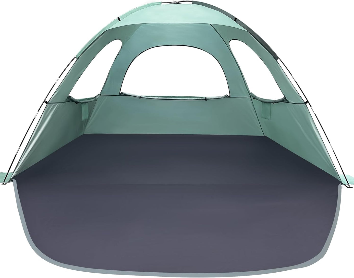 WhiteFang Beach Tent - Anti-UV Portable Sun Shade Shelter for 3-8 People | Extendable Floor & Ventilating Mesh Windows