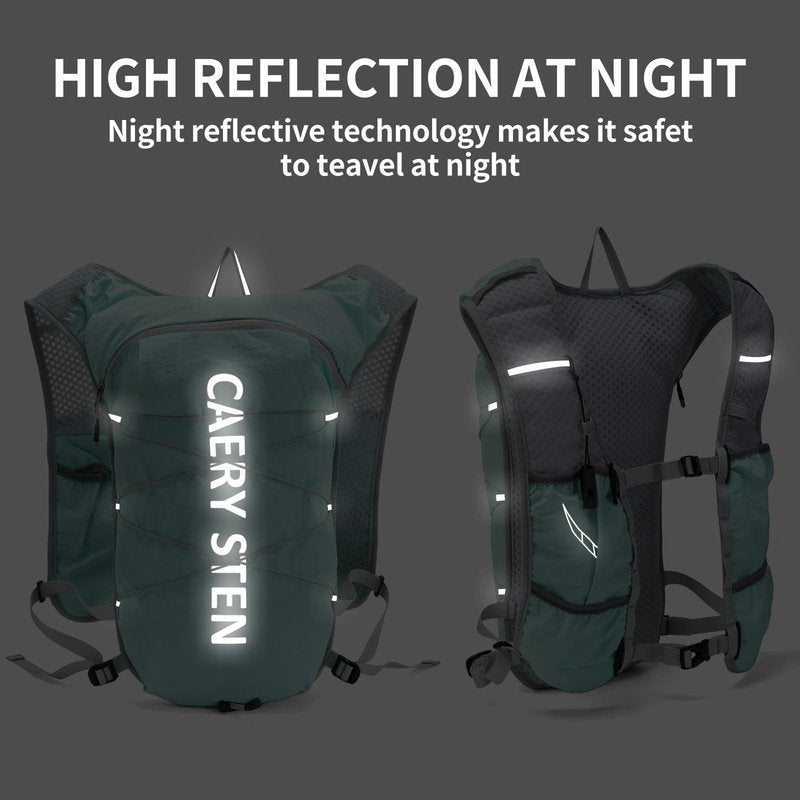 Carey STEN Hydrated Backpack, Running Vest, paired with a 1.5L Water Bag Hiking Backpack, Suitable for Running, Hiking, Marathon, and Both Men and Women (Pink, 1)