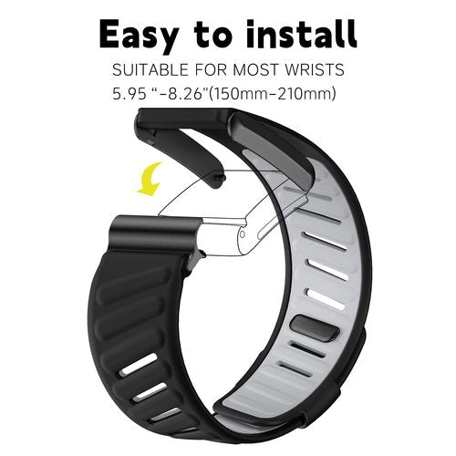 HQzon Silicone Watch Band Compatible with WH00P 4.0 and Whoop 3.0, Soft Waterproof Sport Watch Band for Men and Women