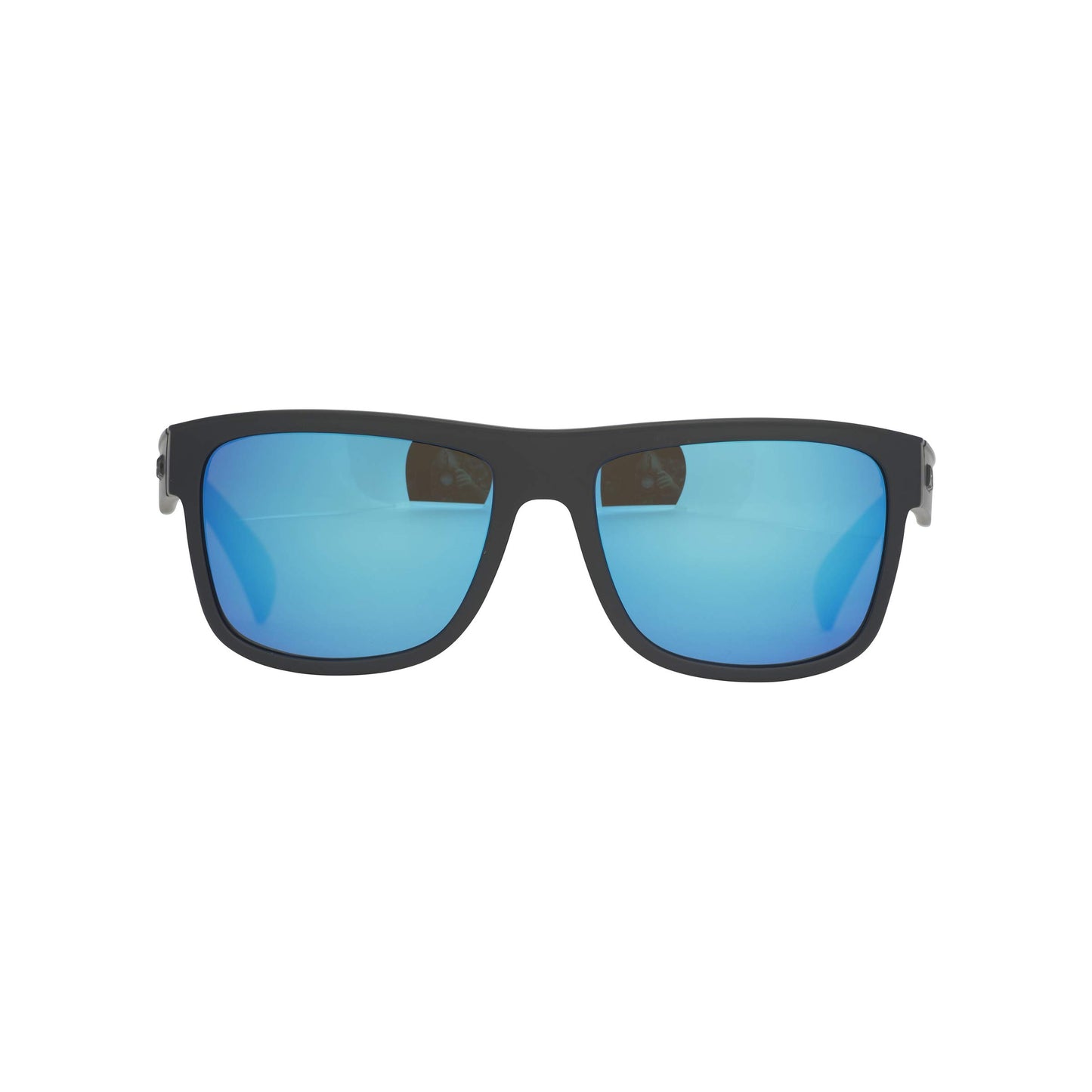 HUK Sunglasses, Polarized Lens Eyewear with Performance Frames, Fishing, Sports & Outdoors Sunglasses, (Clinch) Blue Mirror / Matte Black, Medium/Large