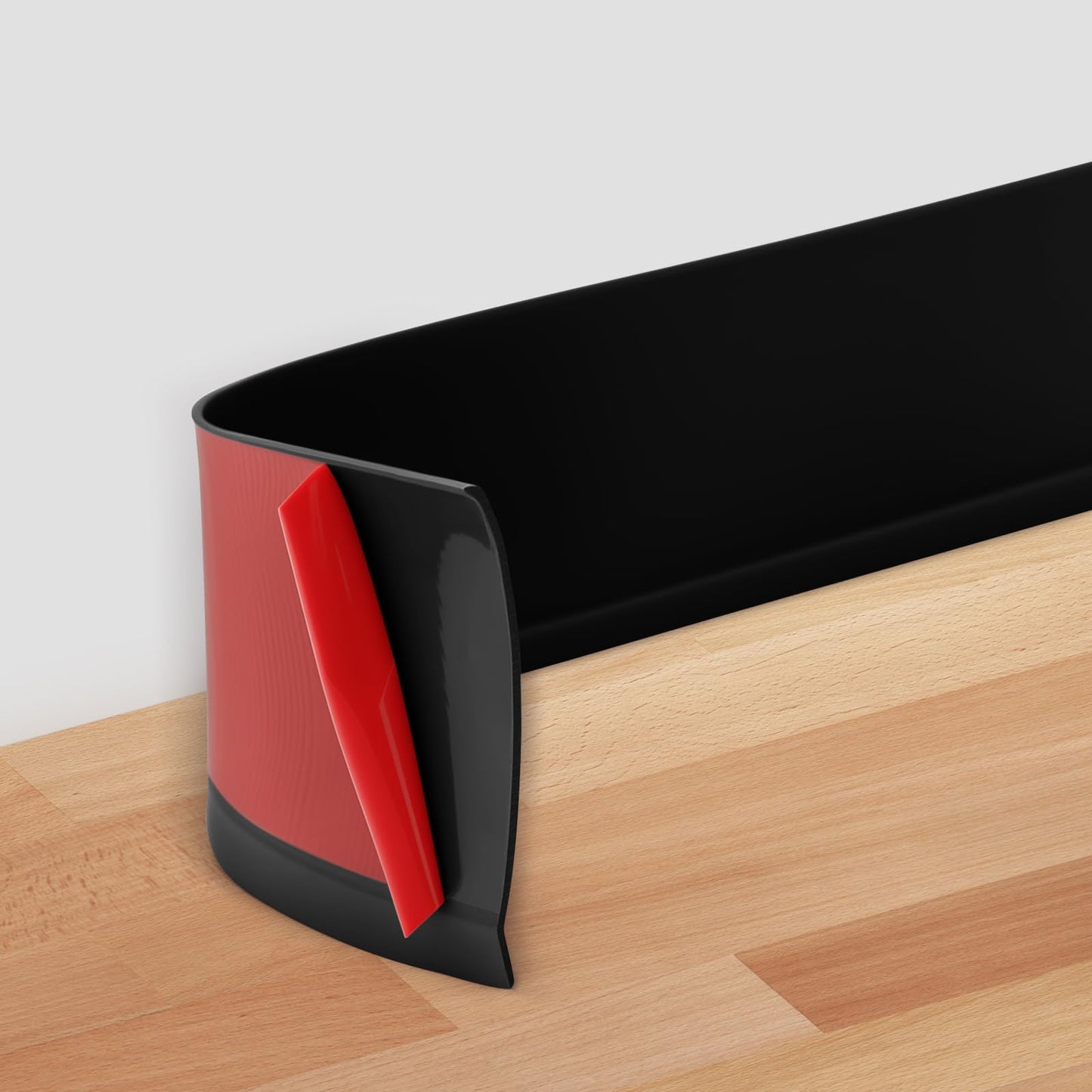 POPAKAN Flexible Baseboard Molding Trim 4" x 60 ft, Self-Adhesive Vinyl Wall Base Cove Base, Peel and Stick Rubber Wall Base Molding Trim - Black