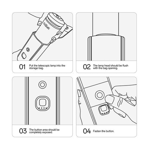 outask Lantern Accessories Telescopic Camping Light Case,Outdoor Camping Lantern Bag Portable Camping Gear Storage Box (Black)
