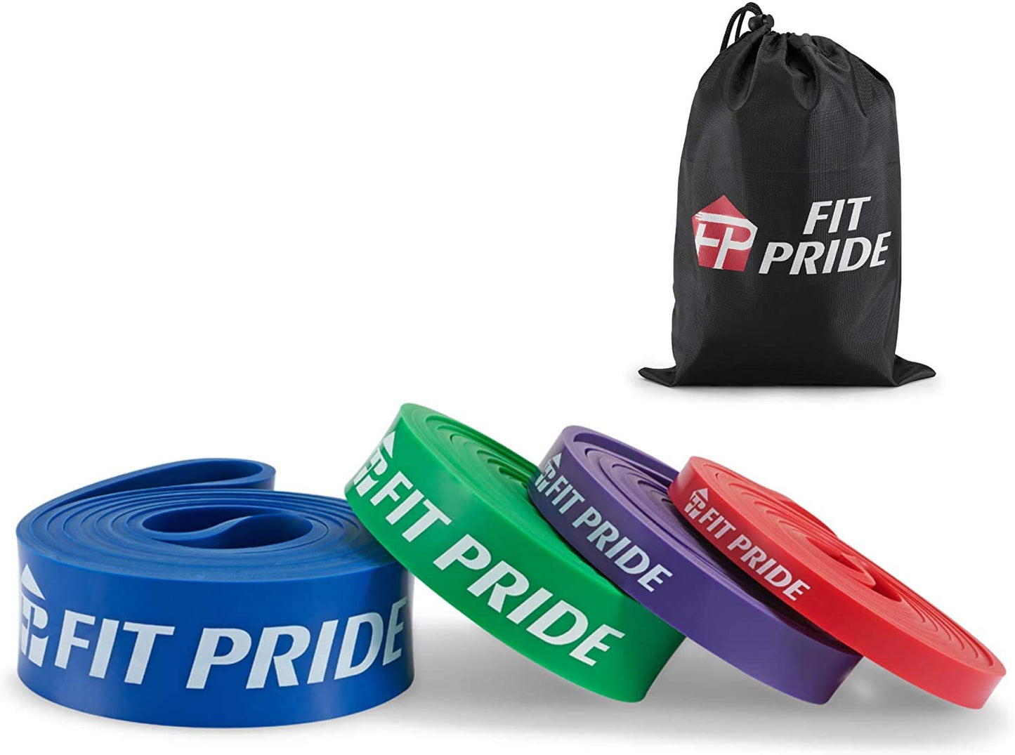 FIT PRIDE Resistance Band for Pull Up Exercise Stretchable Increase Mobility for Powerlifting Great for Workout -Blue