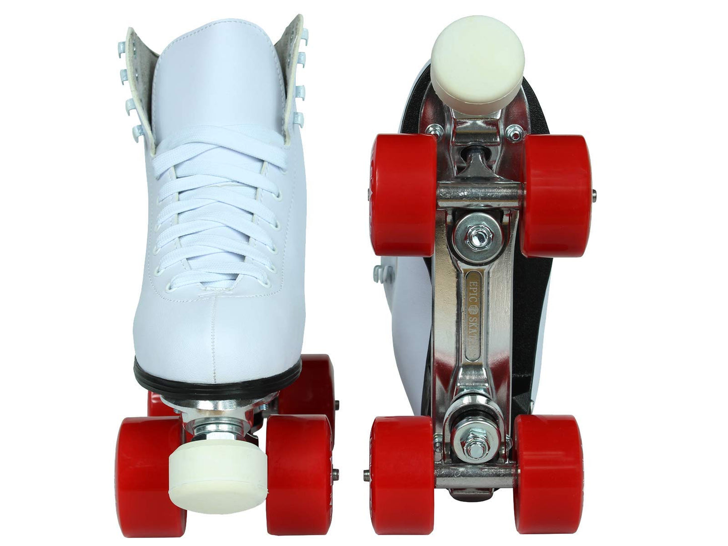 Epic Skates Classic White with Red Wheels Roller Skates ClassWhRed06