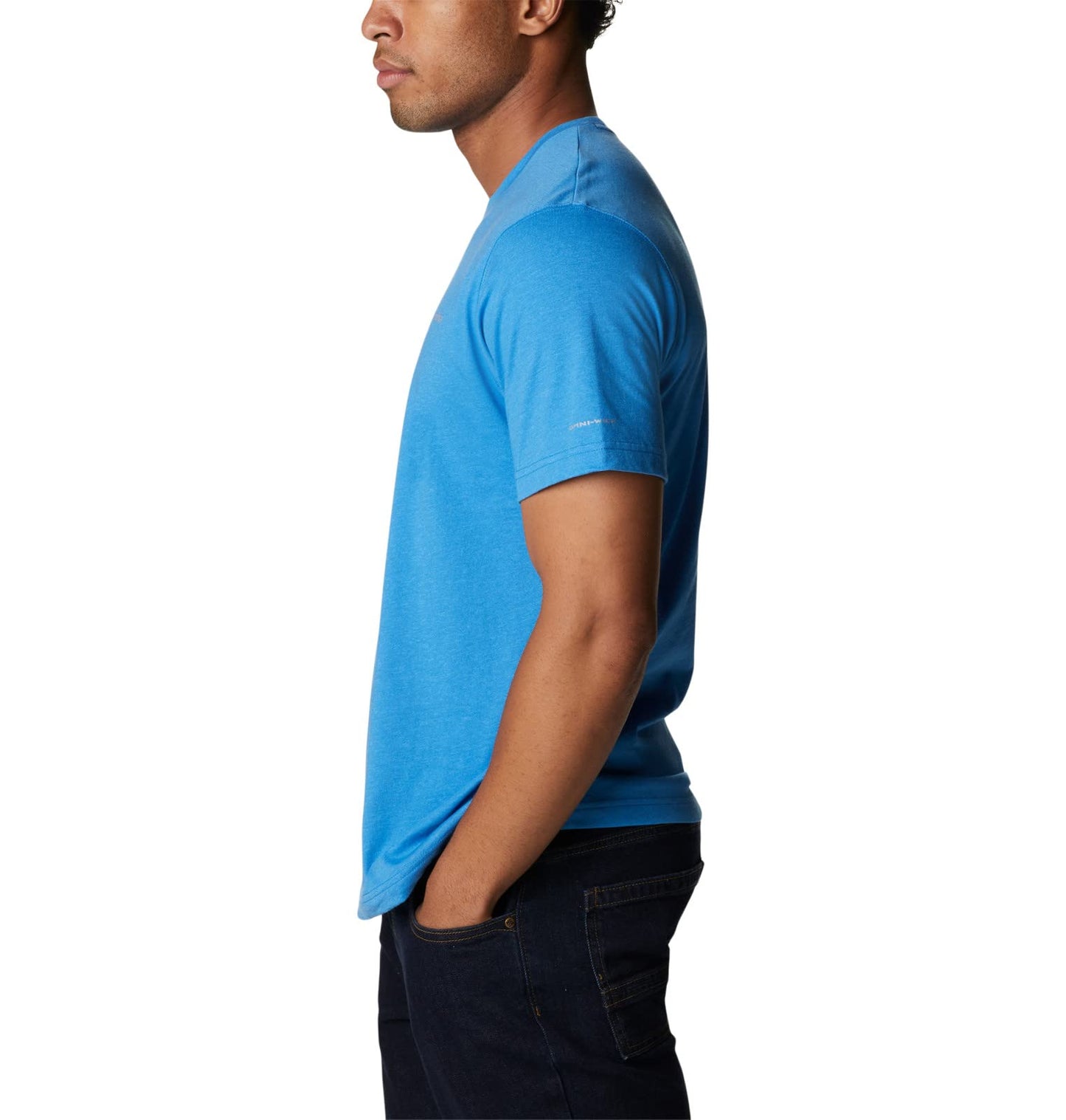 Columbia Men's Thistletown Hills Short Sleeve, Bright Indigo Heather, 6X Big