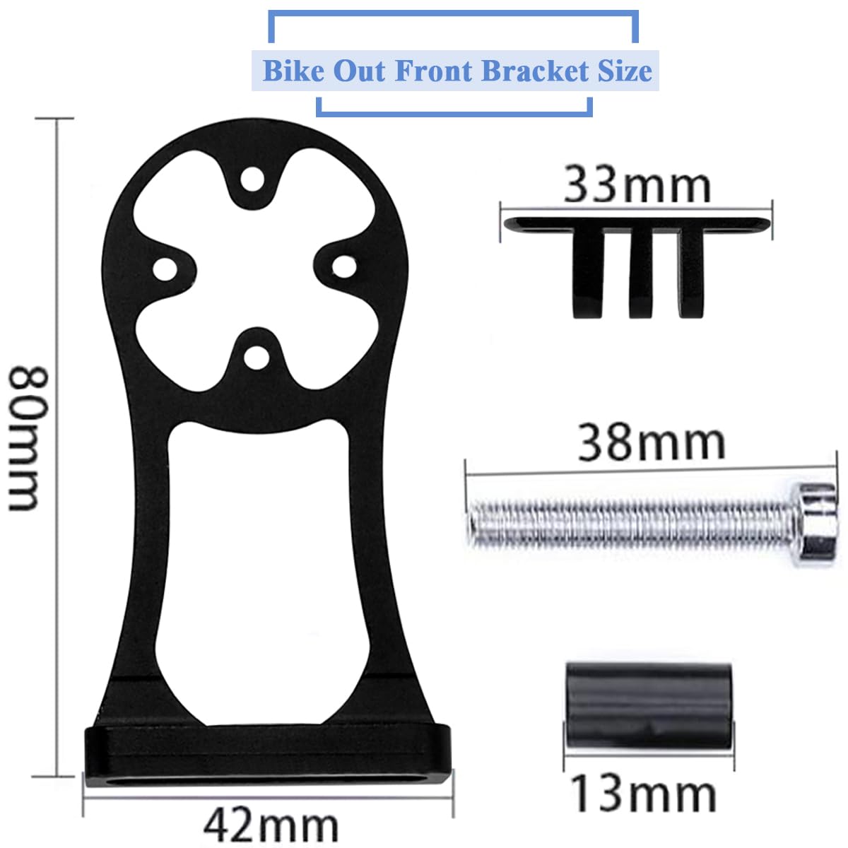 Wolfride Bike Computer Mount Out Front | Adjustable Angle Extension Handlebar Mount | Compatible with Garmin/Wahoo/Cycling Phone/Light/Action Camera