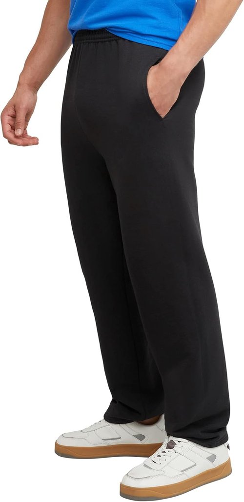 Hanes EcoSmart Sweatpants - Comfortable Athletic Lounge Pants with Pockets | Fleece, Open Hem