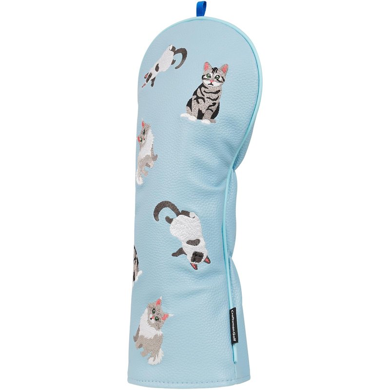 Craftsman Golf PU Leather Cat Embroidery 460cc Driver Headcover Cover Cute Norwegian Forest Tabby Siamese Cat
