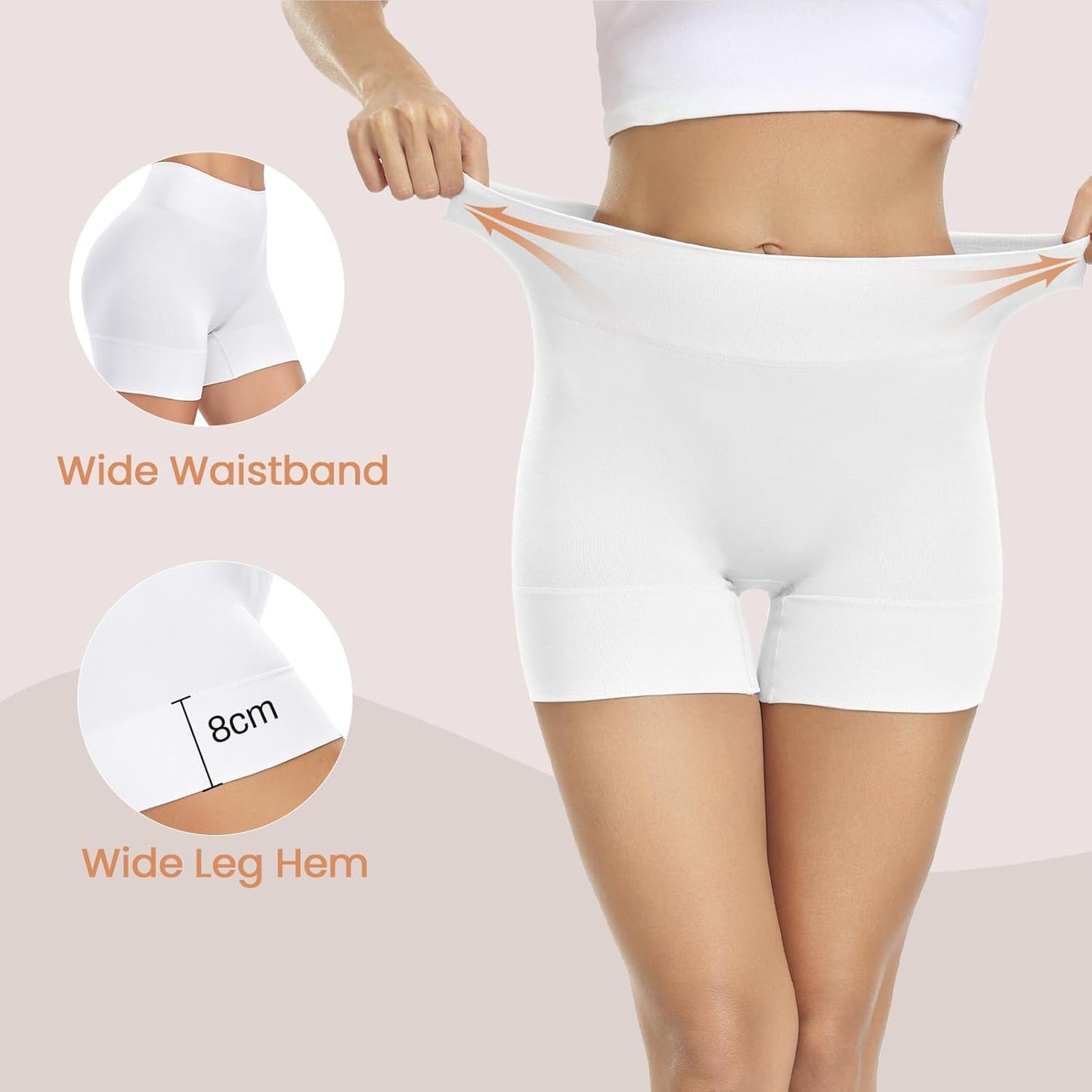 BESTENA Slip Shorts - Anti-Chafing Boyshorts for Women | 3-Pack Comfortable Under Dress Wear