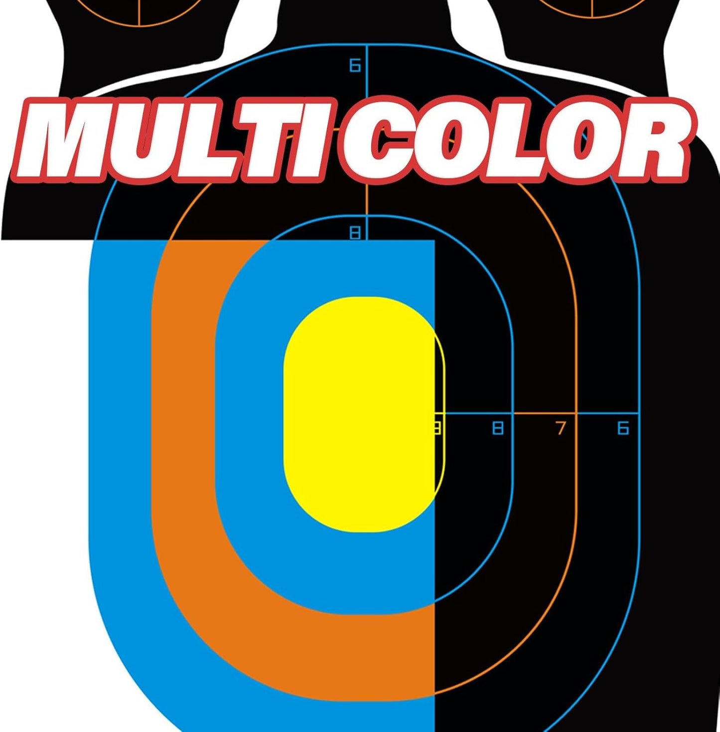 Paper Targets by [Brand Name] - Silhouette Design with Red Bullseye | 12x18 Inches, Ideal for Hunting