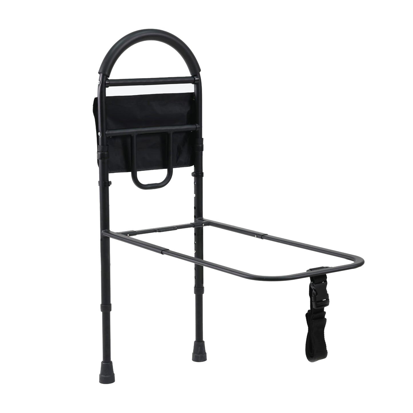 Vaunn Medical Bed Rail Assist & Height Adjustable Grab bar Handle for Adults & Seniors, Charcoal Black