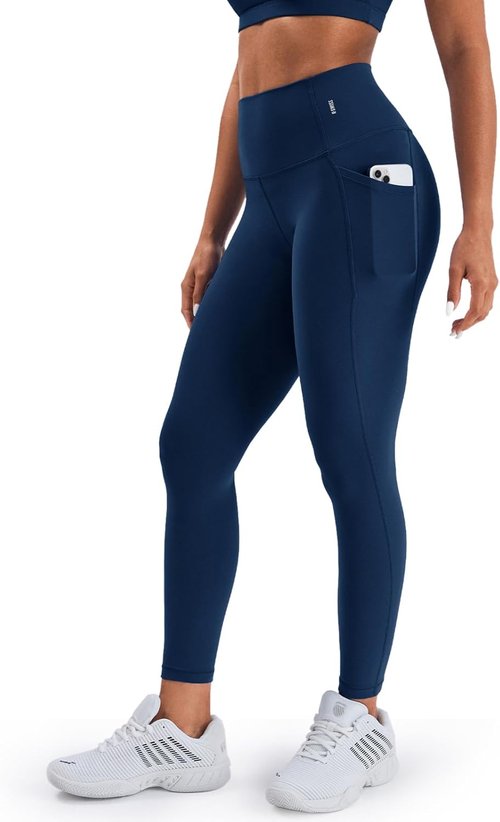 K-Swiss Women's Leggings - Soft Stretchy High Waist 25" Yoga Pants with Pockets for Casual Workouts