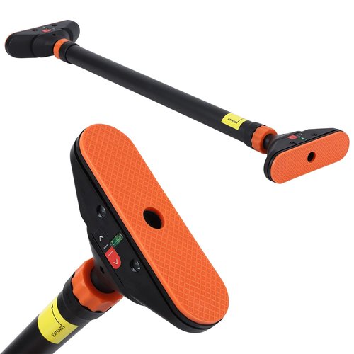 Pull Up Bar for Doorway - Adjustable No Screws Chin Up Bar for Home Gym, 440 LBS Max Load, with Level Meter & Anti-Slip Design for Strength Training,Orange