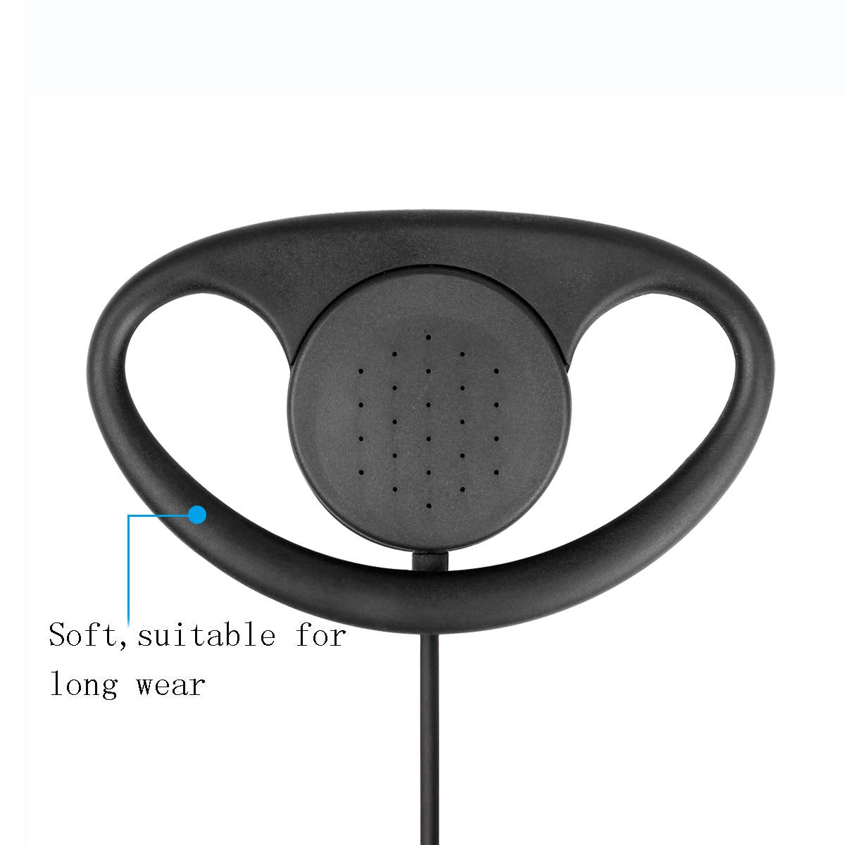 Retevis Walkie Talkie Earpiece with Mic, D Shape, Double Wire, 2 Pin, for RT22 RT68 RT21 H-777 RT86A, Compatible with Pxton, Baofeng BF-888S, Kenwood Walkie Talkie, Two Way Radio Headset(10 Pack)