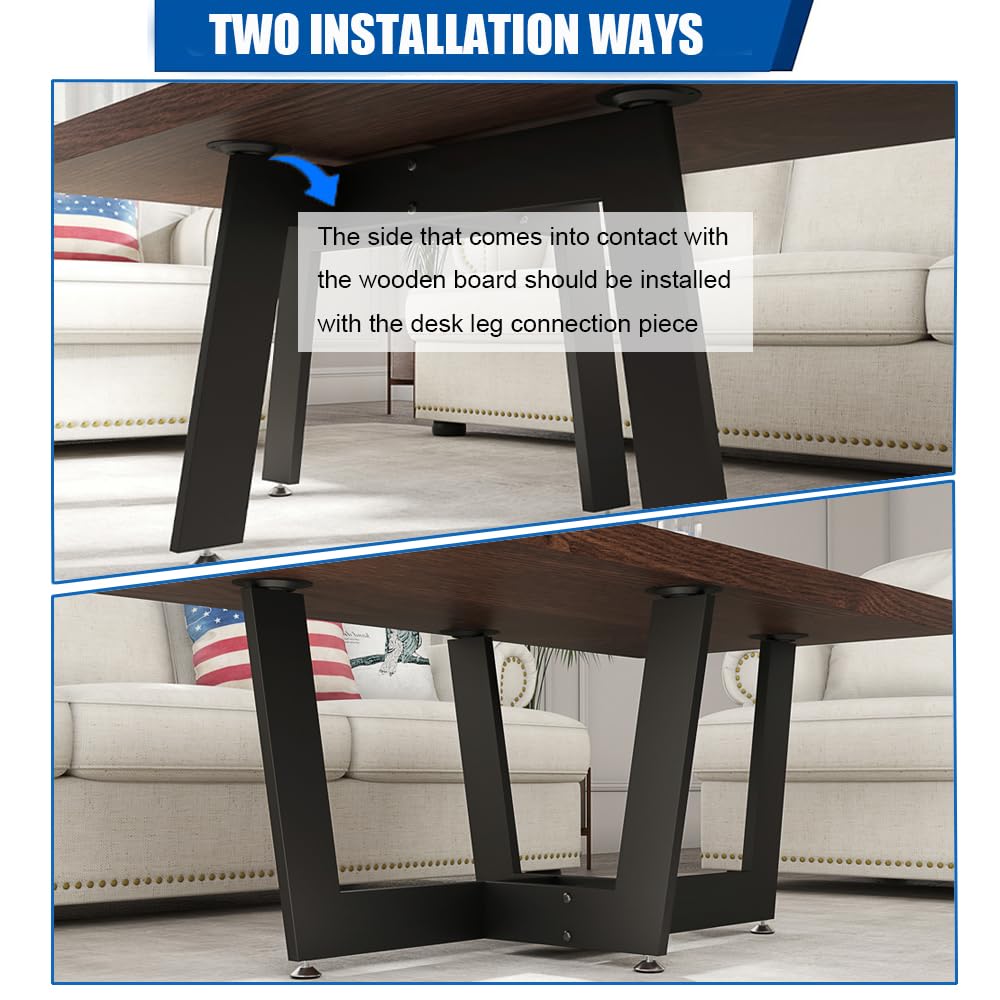 KaKaBB Metal Coffee Table Legs, 18 Inch Coffee Table Base, Furniture Legs for Marble, Glass,Wood Top, Heavy Duty Modern Desks Bench Legs