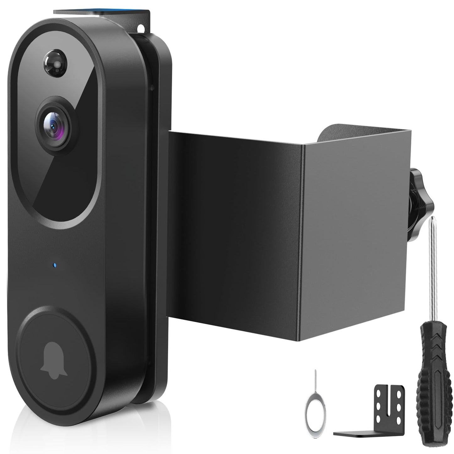 Anti-Theft Doorbell Mount No Drill Compatible with Orbitell Video Doorbell, Adjustable Mounting Bracket Holder Accessories for Apartment Rentals, Enhanced Protection Doorbell Mount Bracket
