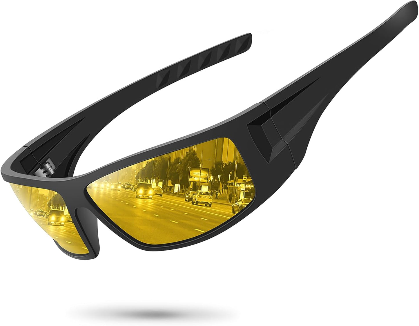 Polarized Sports Sunglasses - Unbreakable Frame for Cycling & Fishing | UV400 Protection