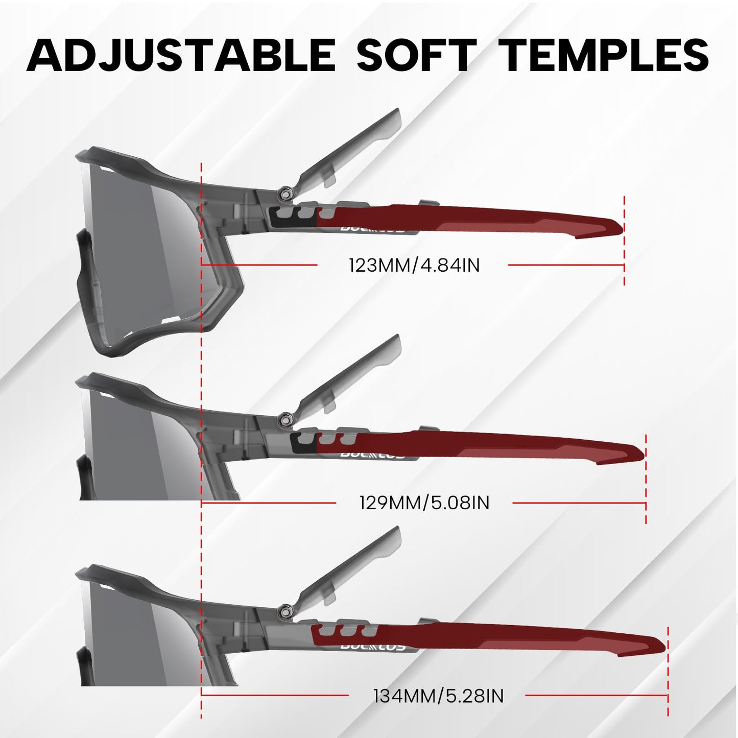 BUCKLOS Polarized Cycling Running Sunglasses for Men Women UV400 Protection,TR90 Sun Glasses for Bike Baseball Sports Safety