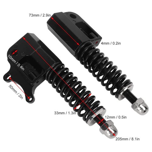 Yolispa Electric Scooter Front Shock Absorber Set, 2PCS Suspension Shock Spring Absorber for 10in Scooter Accessories, Aluminum Alloy Spring Damping System