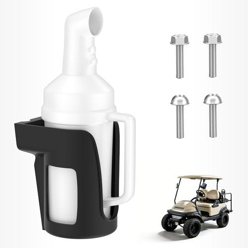 DRIVE UP Golf Cart Sand Bottle Suitable for Club Car Precedent, Handle Designed Divot Filler Sand Bottle with Rattle Proof Holder, Large Capacity - Playing 18 or More Holes