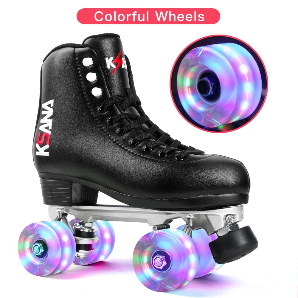 Rolitwils 8 Pack 78A Light up Roller Skate Wheels 32 * 58/36 * 65mm,Skate Wheels with Bearings Installed for Indoor or Outdoor Double Row Skating and Skateboard Accessories