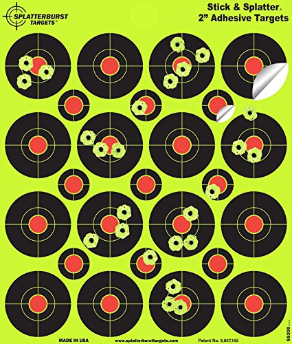 2-Inch Self-Adhesive Splatter Targets - 25 Pack for Shooting