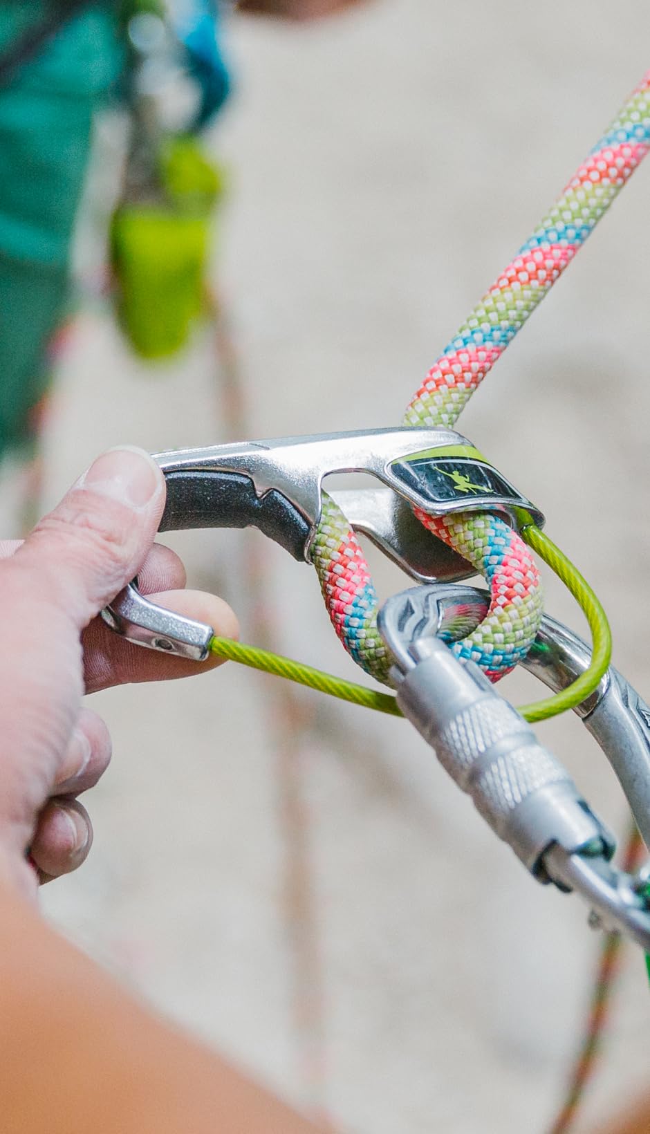 Edelrid Jul 2 - Aseguradores escalada - verde/Plateado 2017