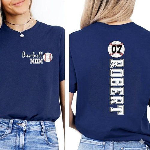 Baseball Soccer Football Shirt - Custom Name & Number for Mom, Dad, Grandma, Grandpa | Perfect Game Day Outfit
