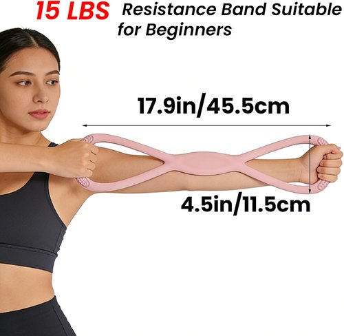 Figure 8 Resistance Band - Non-Slip Handles for Home Gym & Yoga | Ideal for Men & Women