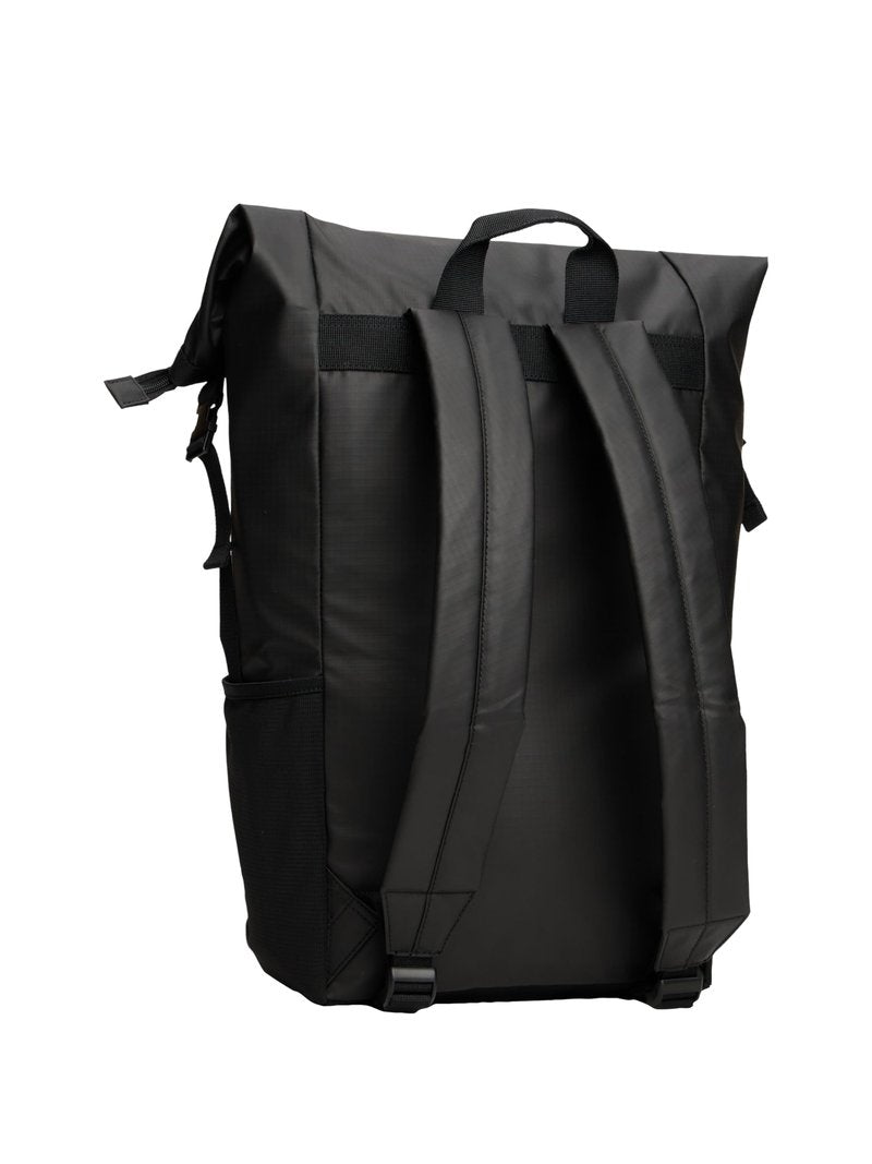 Tommy Jeans Men's Lightweight Daily Rolltop Backpack with Buckle and Zipper, Black, One Size