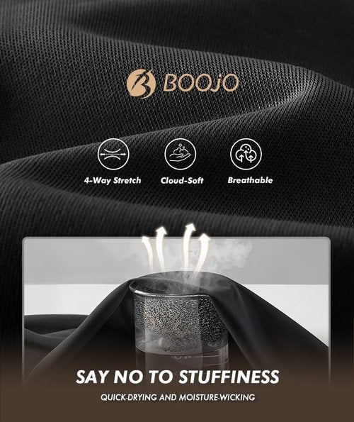 BOOJO Workout Shirts for Men - Quick Dry Moisture-Wicking Short Sleeve Tees | 7 Pack for Gym & Running
