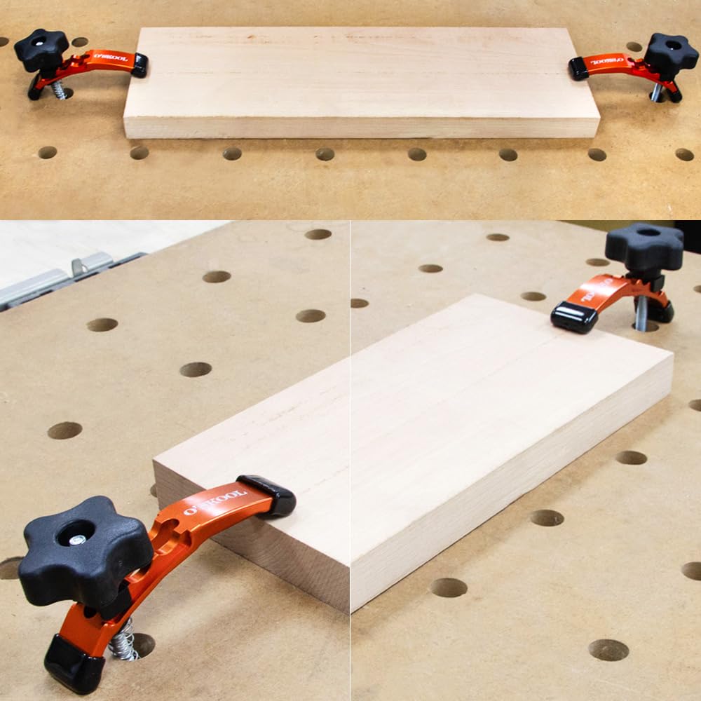 O'SKOOL Positionable T-Track Hold Down Clamp Kit, 5-3/8" L x 1-1/8" Width for CNC Router Clamp and T-Slot T-Track Clamp,2 Pack