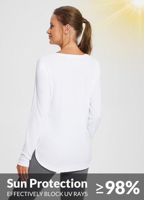 BALEAF Women's Sun Shirts - Lightweight Long Sleeve Hiking Tops with UPF 50+ UV Protection | Quick Dry Outdoor Wear