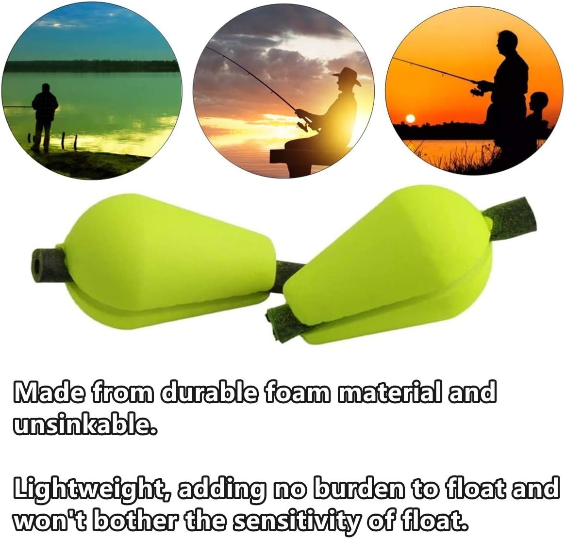 Skiennix Foam Teardrop Strike Indicators - 15-Piece Fishing Bobber Set for Fly Fishing Accessories