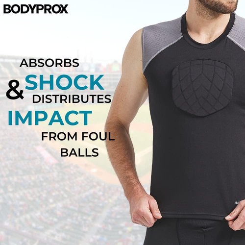 BODYPROX Baseball Chest Protector Shirt - Lightweight & Comfortable Fit for Enhanced Safety