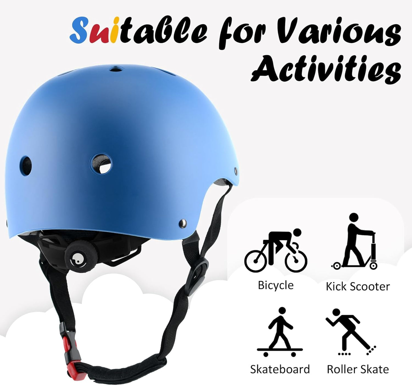 Skiennix Kids Bike Helmet - Adjustable Multi-Sport Design for Toddlers to Youth | 3 Sizes Available