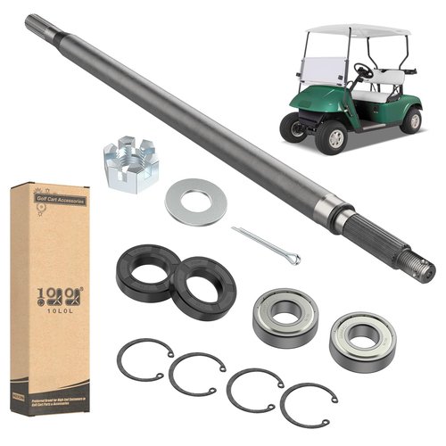10L0L Golf Cart Driver Side Rear Axle Shaft with Bearing Seal Kit Fits EZGO TXT/Medalist Electric1994-2013,Replace OEM 20377G11