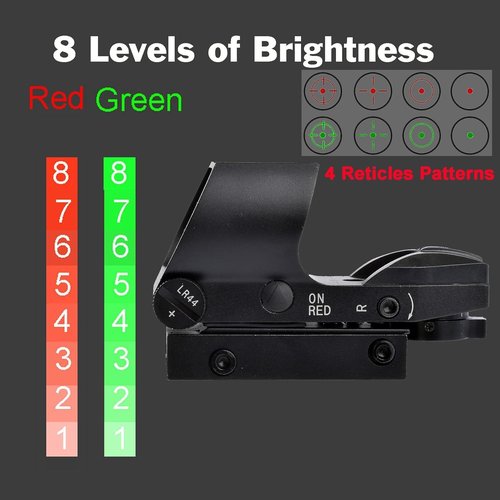 3-9x32EG Red/Green Dot Illuminated Rangefinder Scope - Versatile Red Green Dot Sight with Green Laser | Fits 20mm Rail