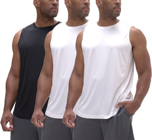 DEVOPS Men's Sleeveless Gym Tank Top - Relaxed-Fit Workout Loungewear for Comfort
