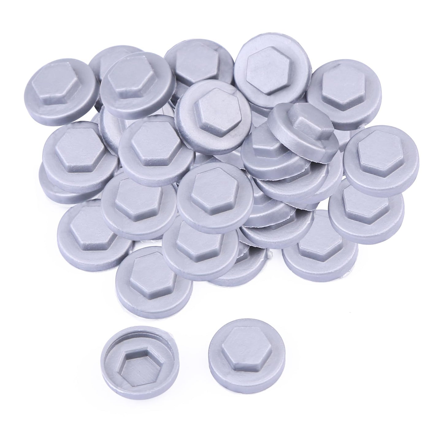 400 Pack Silver Gray Roofing Screw Caps – Durable Plastic Snap-On Covers for Roofing Screws, Weatherproof & UV Resistant Protective Caps – for Outdoor Roof, Siding, and Construction Projects