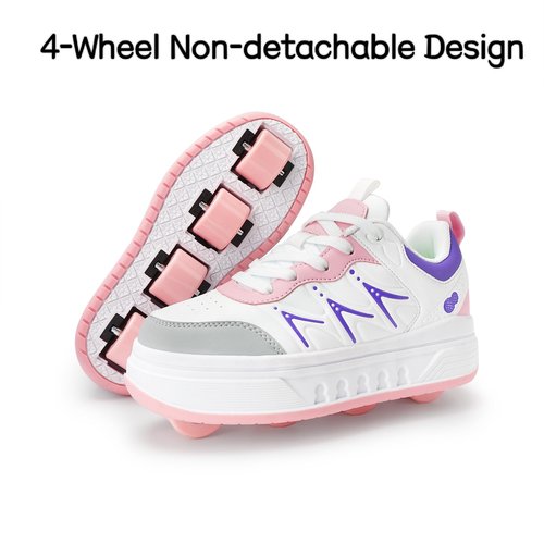 Pairobin Roller Skate Shoes & Sneakers with Wheels, Outdoor Roller Skates for Girls Boys, Shoes with Wheels for Christmas Birthday Gift