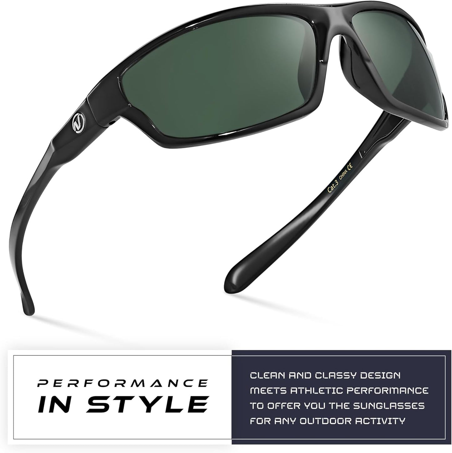Skiennix Nitrogen Polarized Sport Sunglasses - UV400 Protection for Men & Women | Ideal for Driving, Fishing, Running