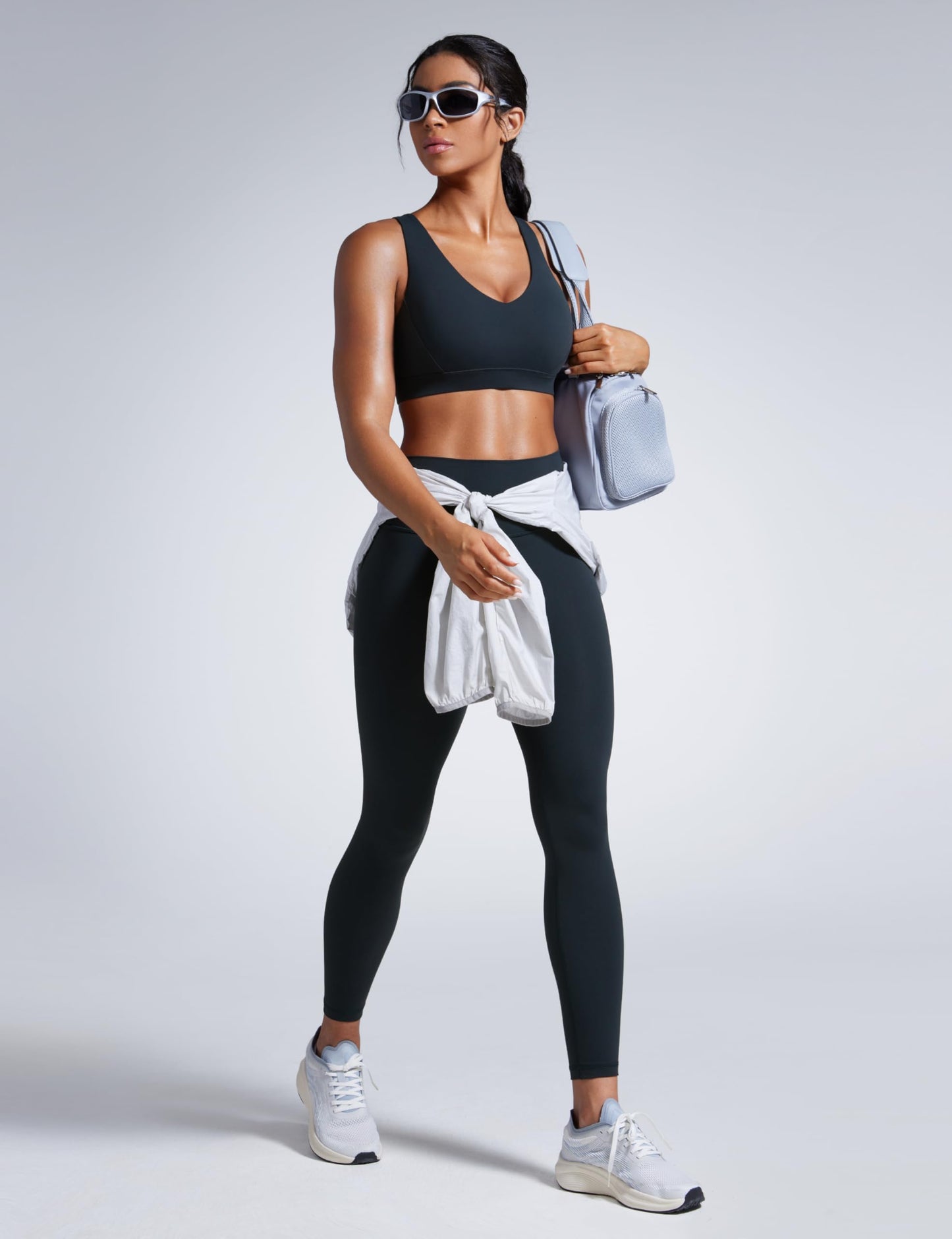 CRZ YOGA Butterbreeze Cross Back Sports Bras True Navy Large