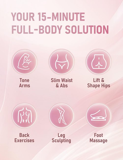 KOVAFLEX Waist Twister Machine with Smart Digital Counter and Resistance Bands 300 Lbs Capacity, Noiseless Ab Twister Board for Home Exercise, Fitness Equipment Ideal for Women to Burn Belly Fat and Tone Body(Pink)