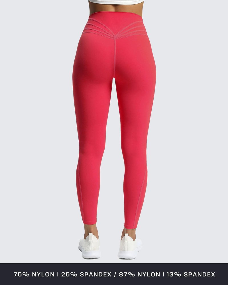 Aoxjox High Waisted Workout Leggings for Women Trinity Yoga Pants 26.5" (Love Potion, Small)