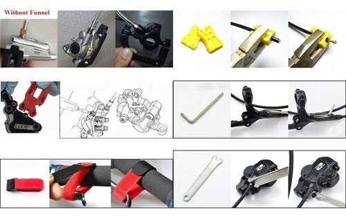 CYCEARTH Bicycle Brake Bleed Kit for Shimano TEKTRO MAGURA Zoom Bike Mineral Oil Hydraulic Disc Professional Tool Set