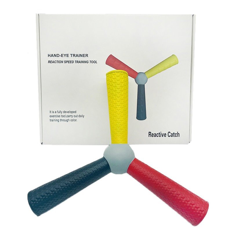 QINCLEARSA Reaction Training Stick Hand Eye Coordination Training Tool Responsive Catch Trainer Improves Eye Focus Training Tricolor Handle Stick High Elastic Eva