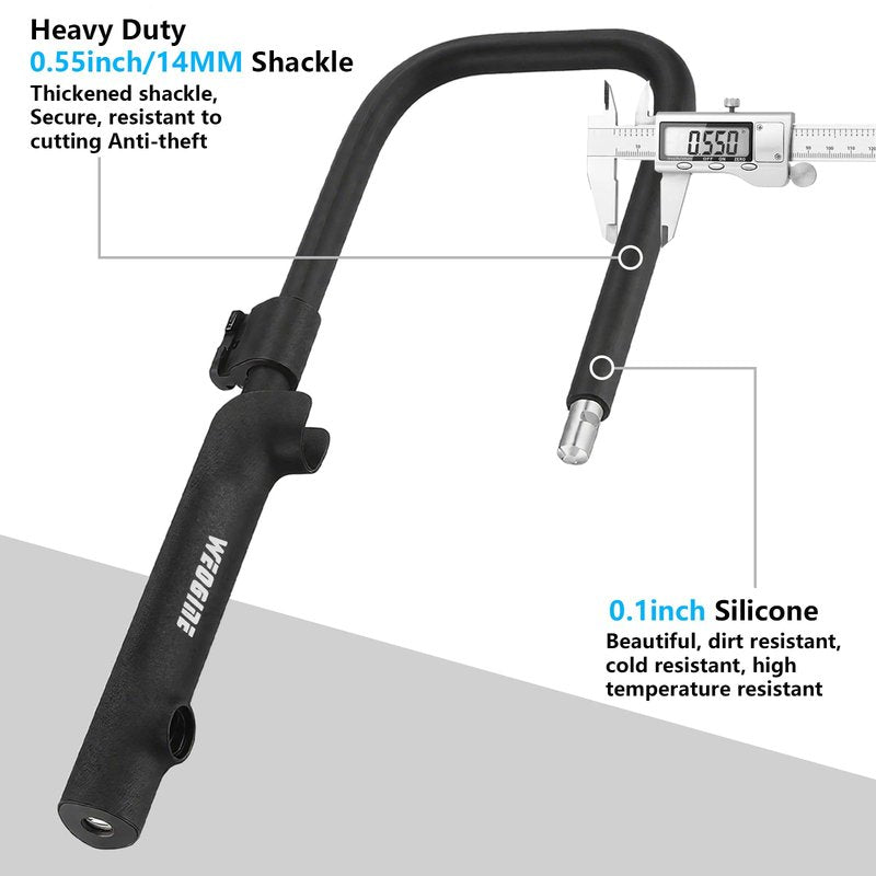 Bike U Lock with 4ft Security Chain 14mm Shackle, Bike Lock with 3 Keys and Mounting Bracket, Bicycle U-Locks Perfect for Road, Mountain, and Electric Bikes,Bicycle Lock